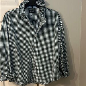 Nautica women’s  Green Gingham Button-Down Shirt